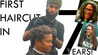 MY FIRST HAIRCUT IN 7 YEARS!  The freeze shock of losing my locs!!