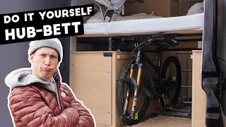 How to BIKE GARAGE | Tutorial für dein Hubbett | Bett Höherlegung im Campervan | Jasper Jauch