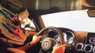 Lewis Hamilton  drives the safety car Monaco GP 2017