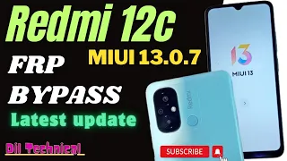 Redmi 12c frp bypass miui 13.0.7 latest update 2024