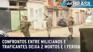Confrontos entre milicianos e traficantes assustam moradores do Rio | SBT Brasil (15/09/23)