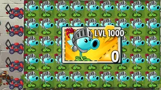 SNOW PEA Plant LEVEL 1000 Power-Up! vs All Final Boss in Plants vs Zombies 2 Mod