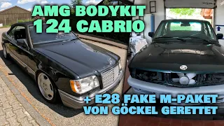 LEVELLA | AMG Bodykit für das Mercedes W124 Cabrio + Fake M-Paket am BMW E28 angepasst - Dank Göckel