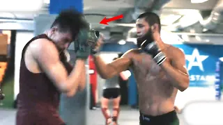 Khamzat Chimaev Looks POWERFUL! Latest Training & Sparring (Gilbert Burns vs Khamzat Chimaev)