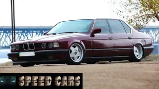 BMW E32 7 Series Brutal Burnout Acceleration Sound - Speed Cars