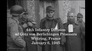 44th Infantry Division with Götz von Berlichingen Prisoners in Wittring, France; January 6, 1945