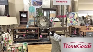 HOME GOODS FURNITURE ARMCHAIRS TABLES SOFAS - SHOP WITH ME SHOPPING STORE WALK THROUGH 4K