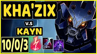 NATALIE (KHA'ZIX) vs KAYN - 10/0/3 KDA JUNGLE CHALLENGER GAMEPLAY - KR