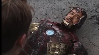 Железный Человек (Тони Старк) спасает Нью-Йорк от ядерной ракеты.Мстители.2012.