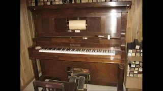 An exemplary 1912 foot pump player piano by Bush & Lane