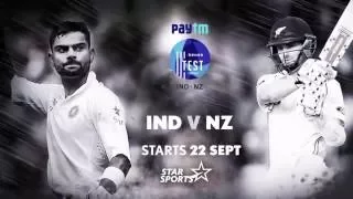 Action-packed cricket all day - India vs New Zealand Test series!