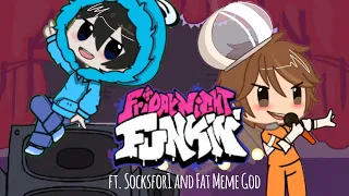 Friday Night Funkin Tutorial || Ft. Socksfor1, Fat Meme God (Gacha Club animated)