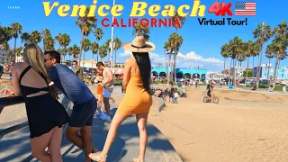 Crazy!!! Venice Beach Boardwalk Experience 4K Virtual Tour