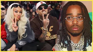 SaWeetie reacts to Chris Brown Telling Quavo SHE CHEATED WITH BREEZY!