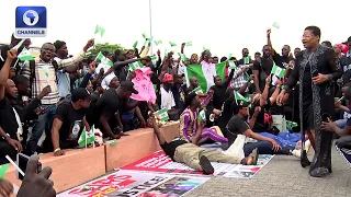 Nigerian Youths Hold Moving Procession To Mark Second Anniversary Of #EndSARS Protest