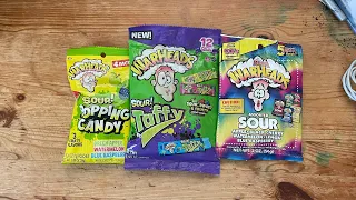 Trying Warheads Popping Candy, Sour Taffy. And Sour Hard Candy