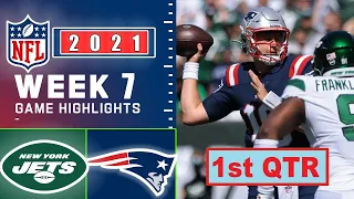 New England Patriots vs New York Jets Full Highlights 1st Qtr Week 7 NFL Season 2021 22