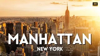 I Made Cinematic Golden Hour 4K Drone Video over Manhattan Using Google Earth Studio #newyork #4k