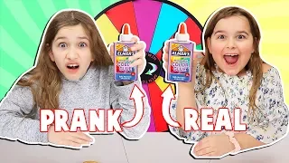 Mystery Wheel of REAL vs PRANK SLIME CHALLENGE!!! | JKrew