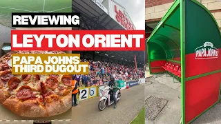 Reviewing Leyton Orient's ‘Third Dugout’ including half-time pizzas…🍕⚽️