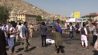 IS claims deadly twin blasts at Kabul protest