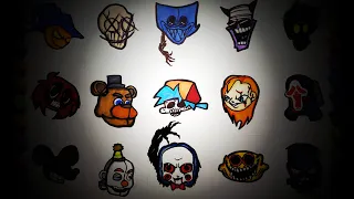 How to draw Scary Mods Icons from Friday Night Funkin #16
