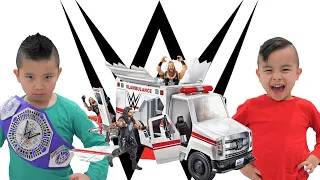 WWE Slambulance Fun With Calvin and Kaison CKN