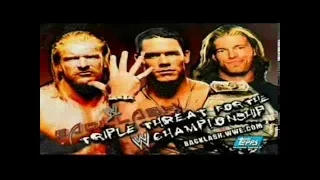 Backlash 2006 Triple Threat John cena vs Edge vs Triple H for the wwe Championship