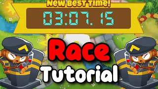 BTD6 Race Tutorial || with Written Guide  (Speaking in Fives)