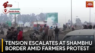 Haryana Police Disperses Protesters With Tear Gas At Shambhu Border Ahead Of Farmers Protest