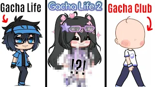 Walking in Gacha Life vs Club vs Life 2 Be like: 🤯🤯