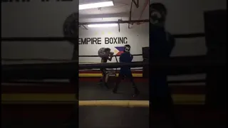 Philly shell / cross arm stance practice in sparring