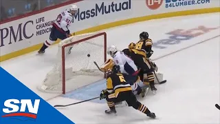 Alex Ovechkin Backhands Rebound Past Casey DeSmith For First Goal Of Season