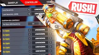 BEST APEX LEGENDS SETTINGS FOR RUSHING ON CONSOLE in SEASON 5!