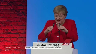 Festveranstaltung "70 Jahre Deutscher #Gewerkschaftsbund" u.a. mit Angela Merkel