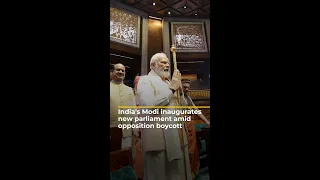 India's Modi inaugurates new parliament amid opposition boycott | AJ #shorts
