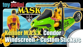 Vintage M.A.S.K. Condor bike Windscreen and Custom Stickers - Toy Polloi