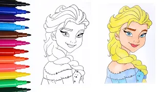 How to Draw Elsa from Frozen | Disney Princess #frozen #elsa #disney #waltdisneyworld