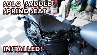 Harley Softail Street Bob Solo Saddle Spring Seat Install