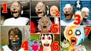 All Granny's Game Bad Ending 😱| Granny 1, 2, 3, 4, 5, 6, 7 With Oggy and Jack