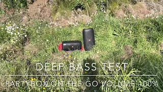 JBL Partybox on the go vs Partybox 110 outdoor test (song e deep bass test)