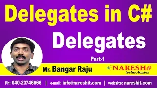 Delegates in C# | Delegates Part 1 | C#.NET Tutorial | Mr. Bangar Raju