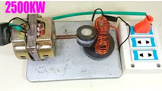 I make free energy 220v with most powerful  magnet and copper coil