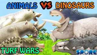 Animals vs Dinosaurs Turf War | Animal vs Dino [S2] | SPORE