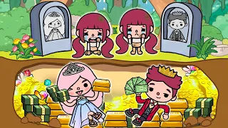 Parents FAKE Their Deaths To Teach Twins Princess A Lesson 👑☠️👯‍♀️ Sad Story | Toca Life Stories