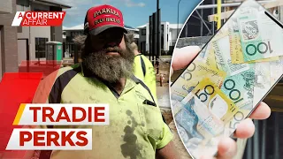 Frontline workers left astounded over Queensland tradie pay deal | A Current Affair