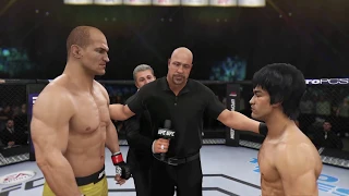 Junior Dos Santos vs. Bruce Lee (EA sports UFC 3) - CPU vs. CPU - Crazy UFC 👊🤪