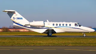 Cessna Citation D-IMMM startet und landet am Flugplatz Bayreuth