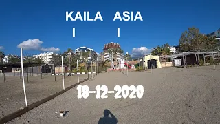 ALANYA Пляжи отелей Kaila и Asia зимой Алания 18 декабря 2020 Турция