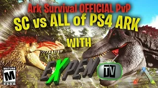 ARK SURVIVAL PVP OFFICIAL 6 MAN SEASON 1 TRYING THIS OUT (RATED M)(PS4PRO